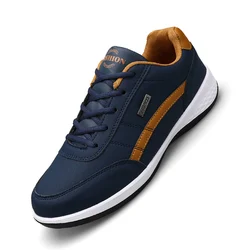 Men's Sneakers Sports Casual Shoes Leather Outdoor Men Walking Shoe Four Seasons Soft Bottom