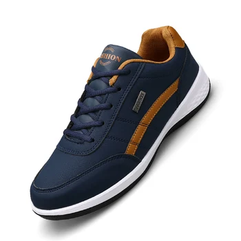Men's sports shoes casual sports shoes leather outdoor men's walking shoes four seasons soft bottom
