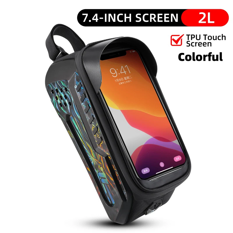 

Велосипедная сумка WEST BIKING, сумка с верхней трубкой, твердая передняя рама, 7,4-дюймовый чехол для телефона, сумка с сенсорным экраном, аксессуары для велосипеда