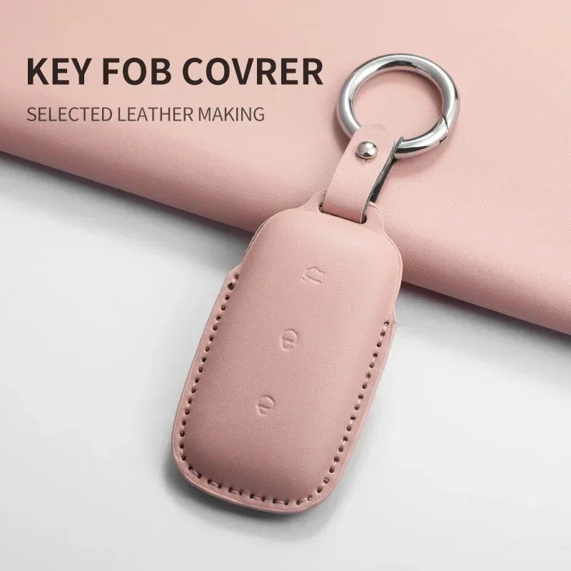 1Pc Soft Leather Full Protection Key Case for Geely Galaxy L7 24 L6 MAX 1.5T Plus AIR PRO Galaxy L7max Anti-Scratch Auto Parts
