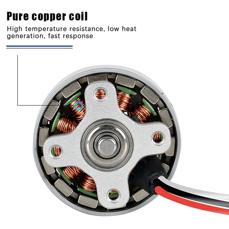 1Pc 7.4V Pan-Tilt Aircraft 1504 Brushless Motor For 4 Axes Remote Control Airplanes Quadcopter Model Aircraft Accessories