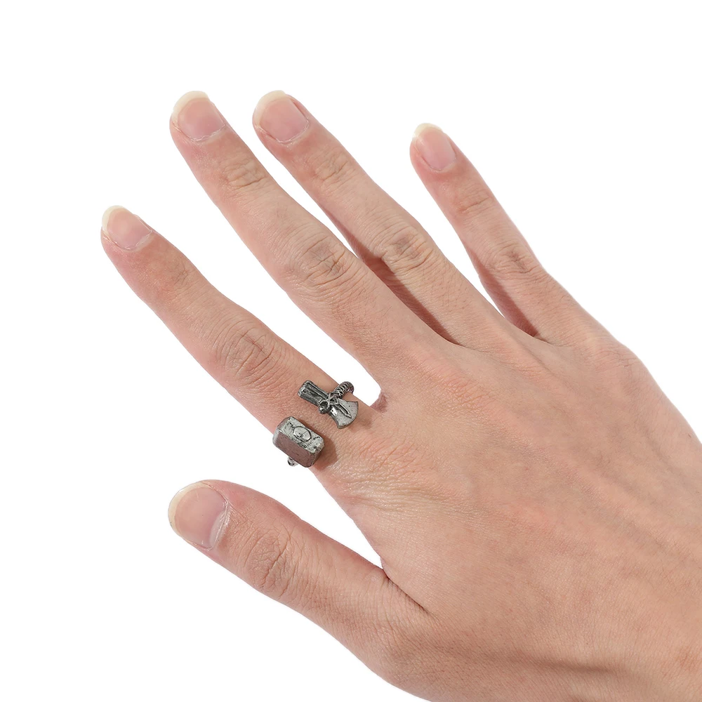 Superhero Rings Avengers Mjolnir Opening Adjustable Rings for Men Vintage Fashion Decoration Accessories Gift