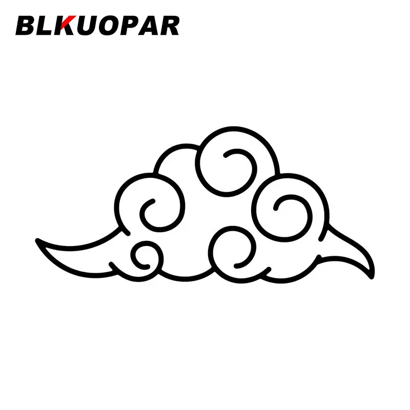 

BLKUOPAR Fluffy Cloud Abstract Line Car Stickers Creative Original Sunscreen Decals Personality Die Cut Funny Car Accessories