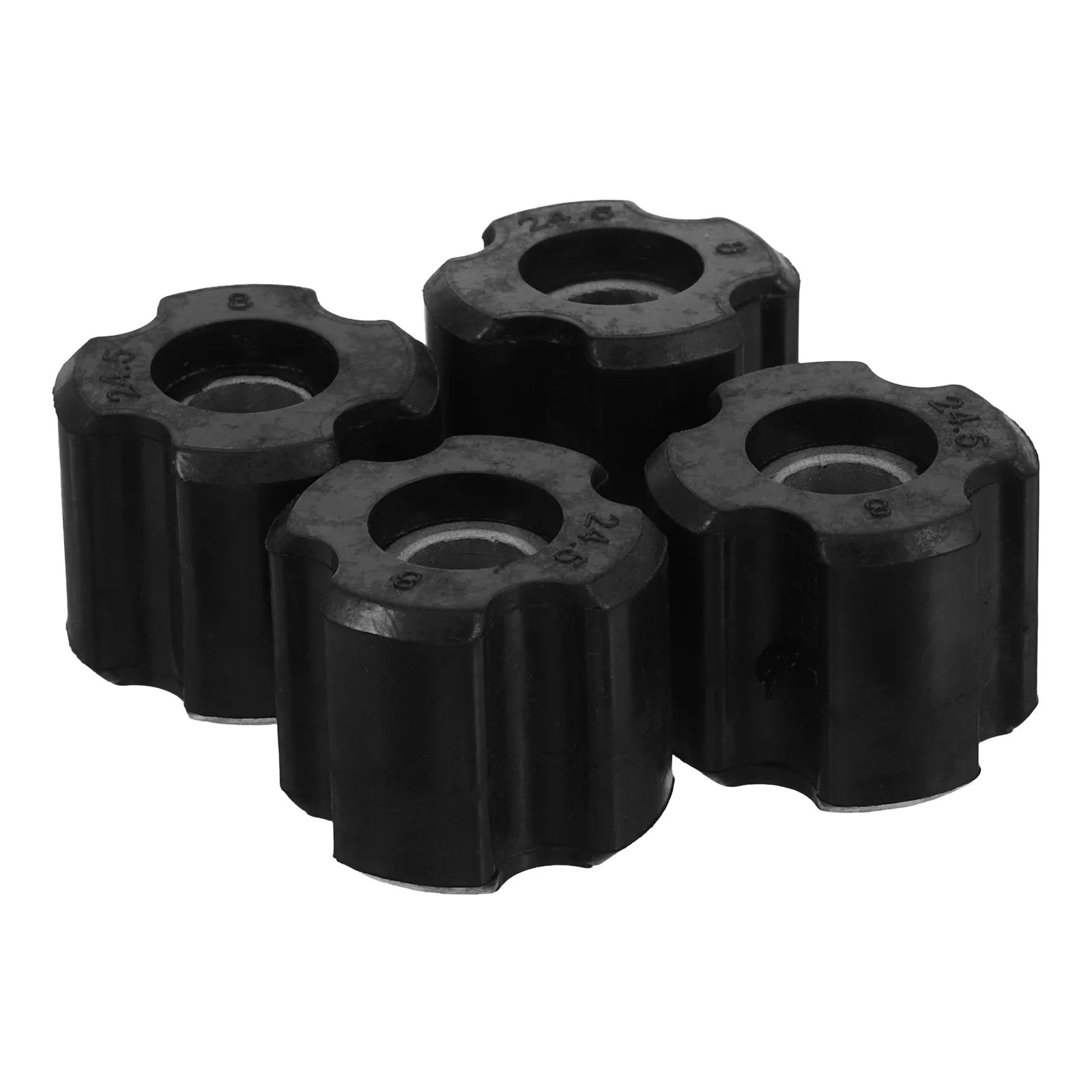 4 Pcs Lawn Mower Bearings Wheel Replacement Damping Conversion Kit Ball for Hand Truck Black Steering Bushing