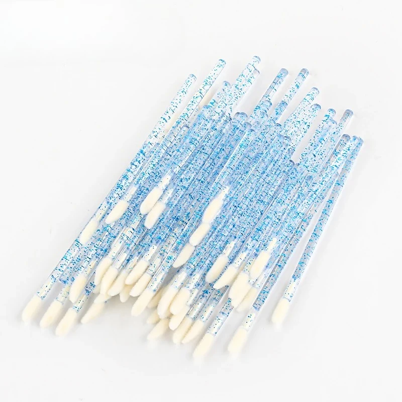 Lanjinglin 5/50 pçs escova labial descartável pincéis de maquiagem aplicador de batom varinhas ferramenta de extensão de cílios acessórios de beleza