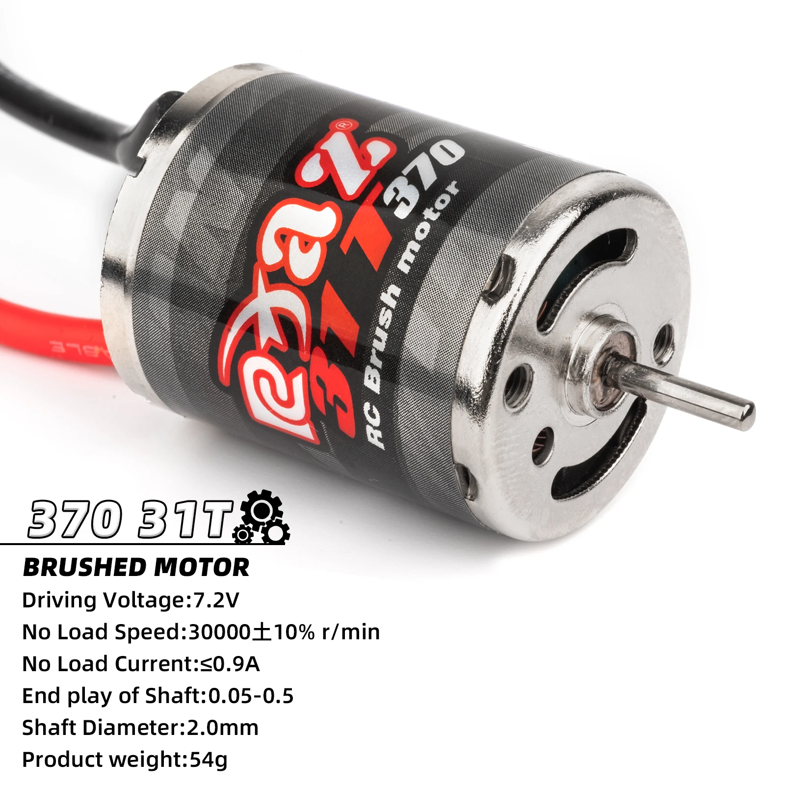 RC 370 نحى المحرك 31T ل 1/10 1/16 1/18 1/24 RC الزاحف محوري SCX24 TAMIYA TRX4 RC قطع غيار السيارات نحى المحرك #4