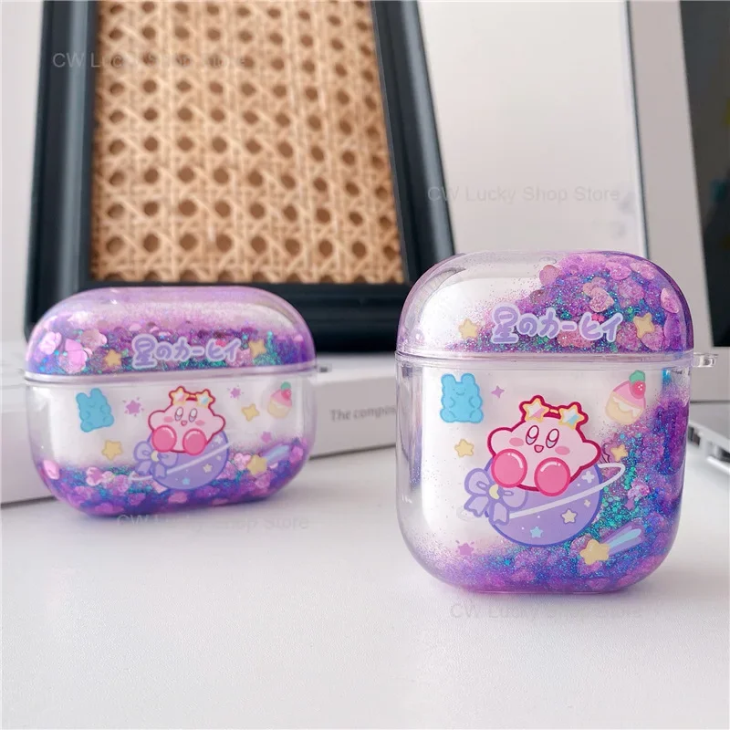 Kirby Cute Anime Earphone Case for Apple Airpods 1/2 3 Pro 2 Cartoon Wireless Bluetooth Headset Protective Cover Accessories