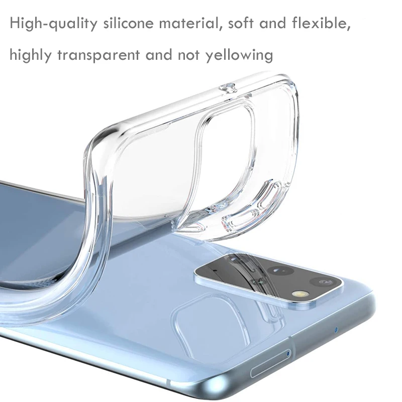 Ultra Thin Silicone Clear Protection Cover for Samsung A71 A51 A41 A31 A21s A12 A70 A50 A30 A20 A10 S20 Fe S20 S21 S22 Plus Case view 4