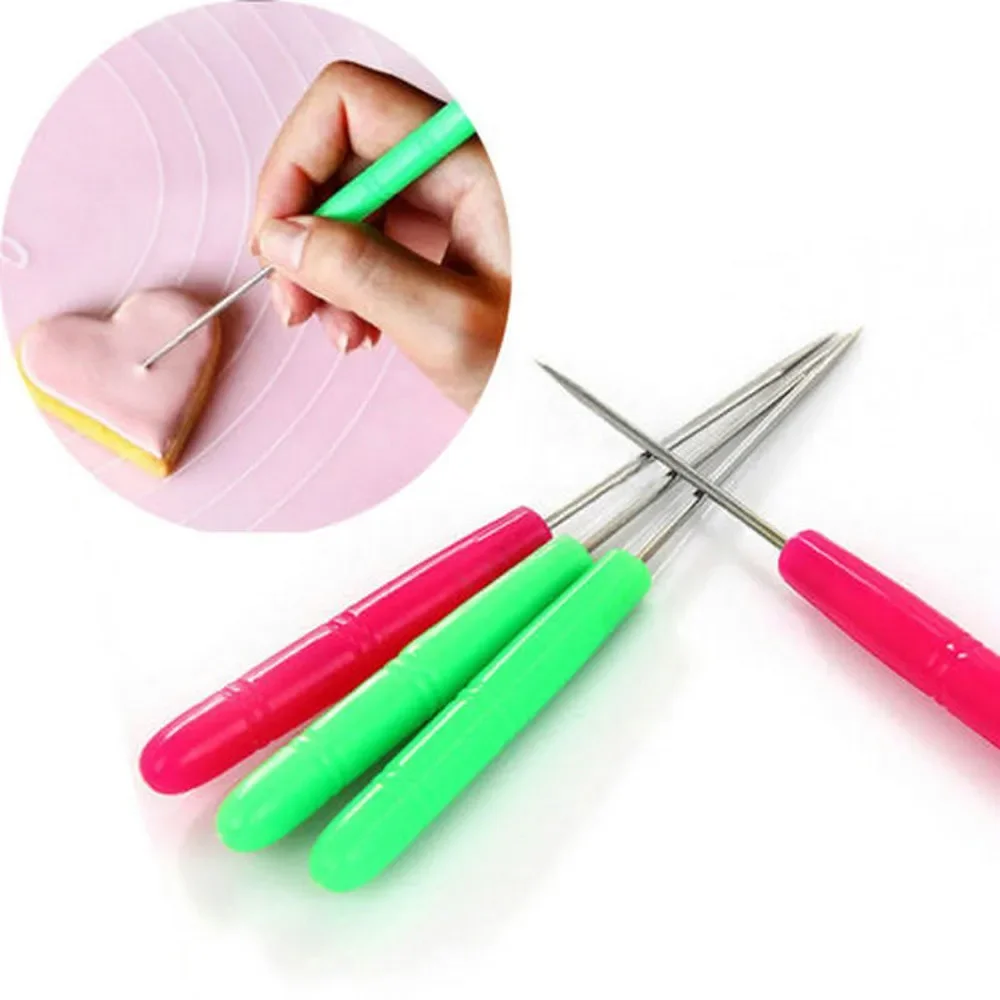 10PCS Stainles Steel Scriber Needle Modelling Tool Icing Sugarcraft Cake Decorating Fondant Syrup 12.5cm