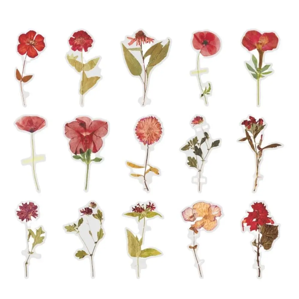 

Floral Flower Sticker Wall Decor Decals Waterproof DIY Decorative Sticker Graffiti Decoration Leaf Stationery Envelope Sticker