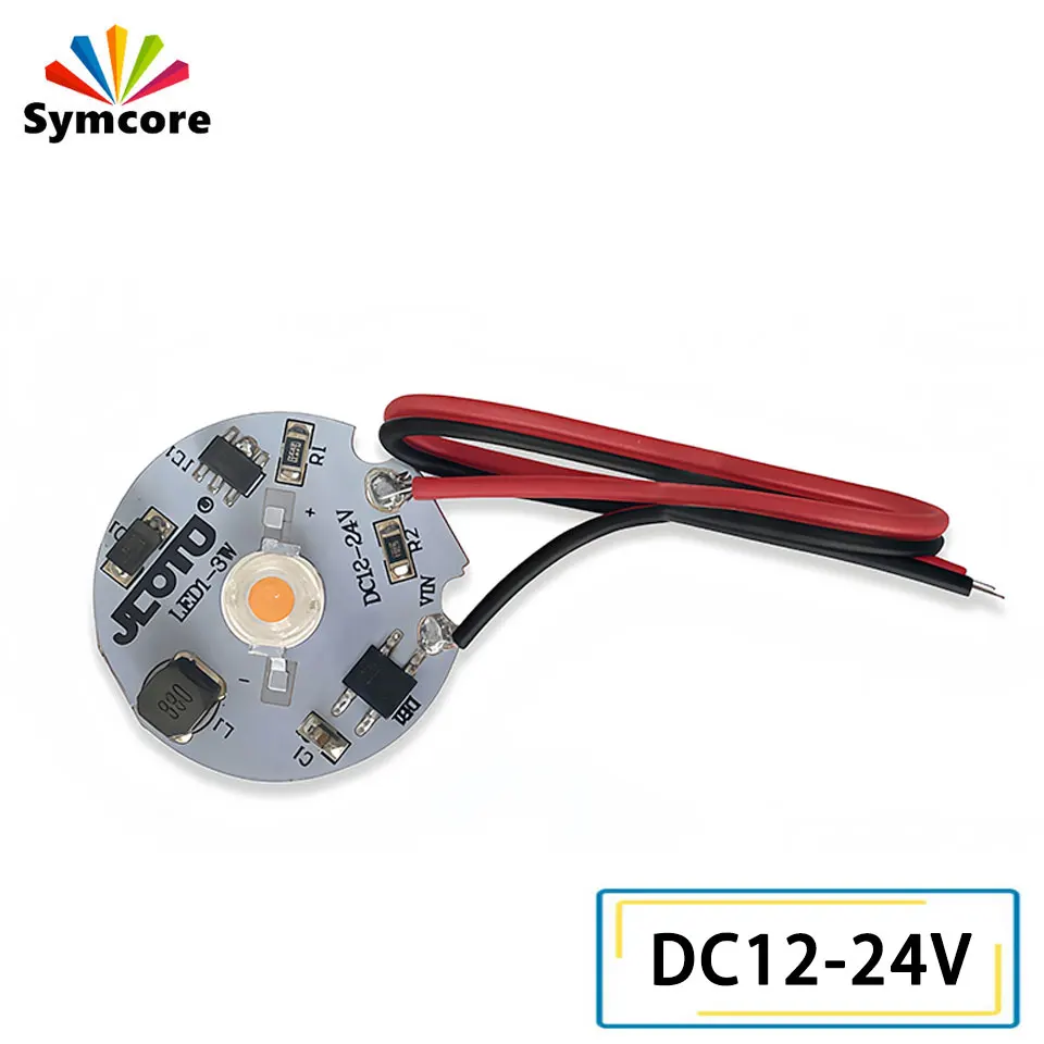 

5pcs LED Light Beads with DC12-24V Low-Voltage Constant Current Power Supply 15cm Cable 1W 3W White Yellow UV Driver Board