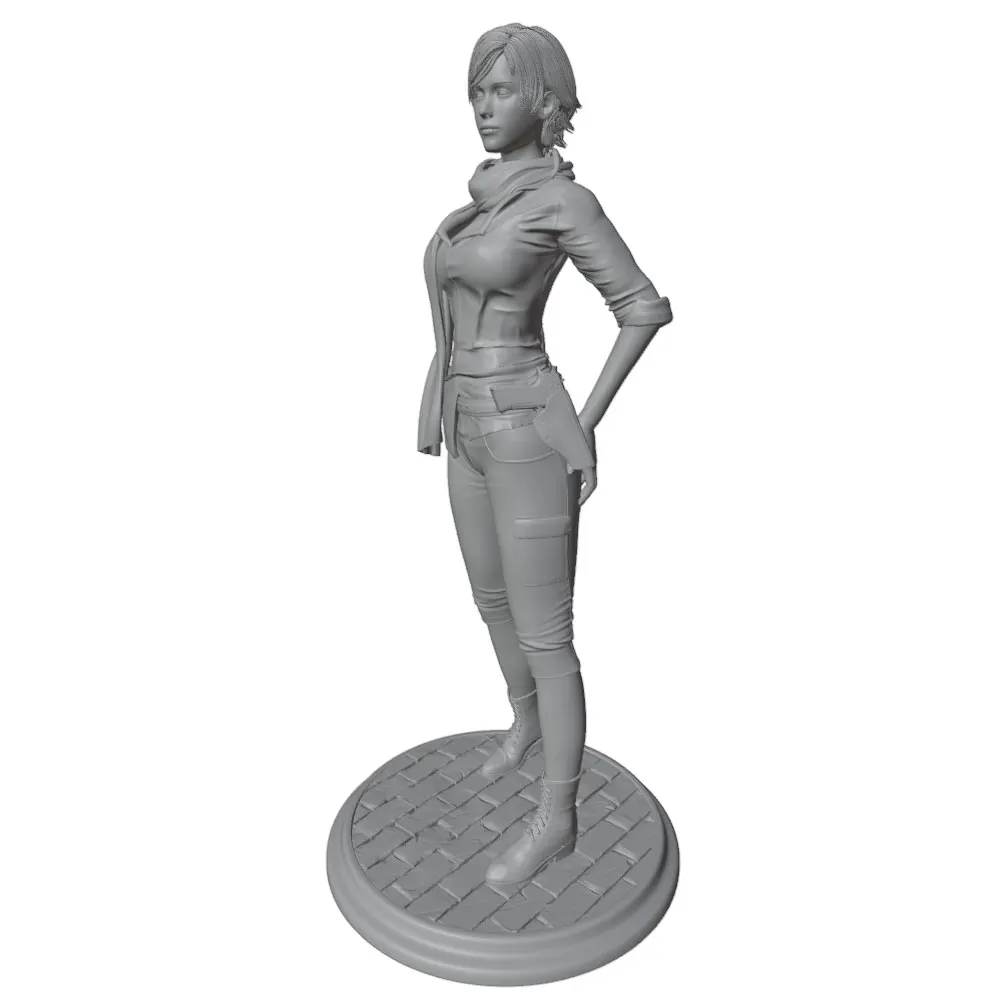 75MM100MM120MM150MM Female Warrior Resin Model Kits  3D Printed Gray Model Figurine DIY Doll Model Unassembled And Unpainted