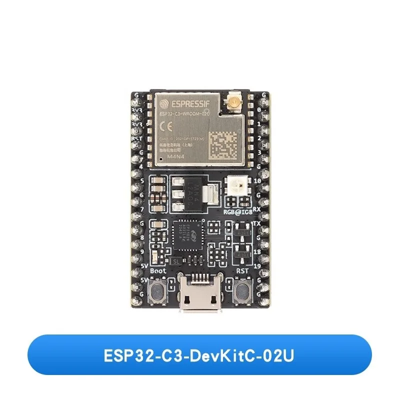ESP32-C3-DevKitC-02 개발 보드, ESP32-C3-WROOM-02 / 02U 모듈 옵션 장착