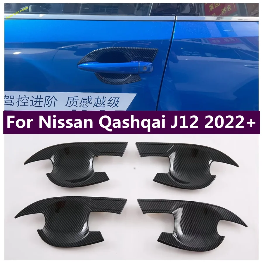 

Fit For Nissan Qashqai J12 2022 2023 2024 Outside Door Pull Doorknob Handle Hand-clasping Bowl Frame Cover Trim Car Accessories