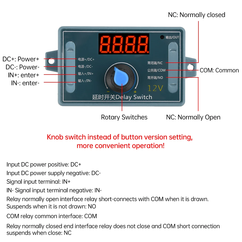 DC 5V 12V 24V 10A Módulo de Relé de Retardo de Tiempo Ajustable 32 Modos LED Digital Timming Disparador Interruptor de Control de Ciclo de Pulso