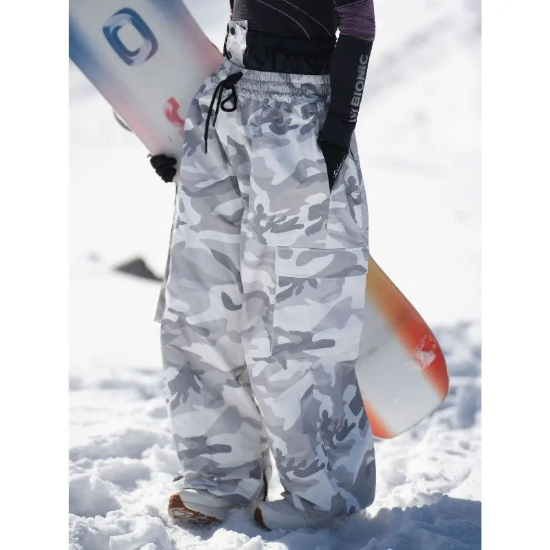 

2025 The Latest Winter Camouflage Ski Pants, Male and Female Couples Ski Suits, Warm Windproof Ski Pants