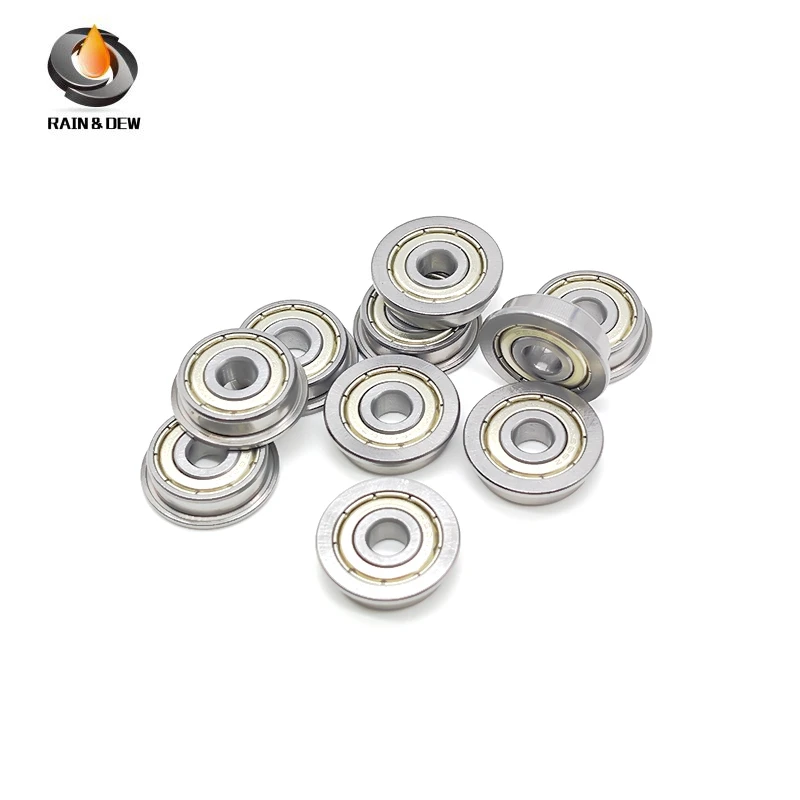 10Pcs 3X6X2.5 mm MF63ZZ ABEC-7  Flange Bearing MF52ZZ 2x5x2.5mm MF85ZZ 5X8X2.5mm MF105ZZ MF128ZZ MF148ZZ F623ZZ F625ZZ F629ZZ