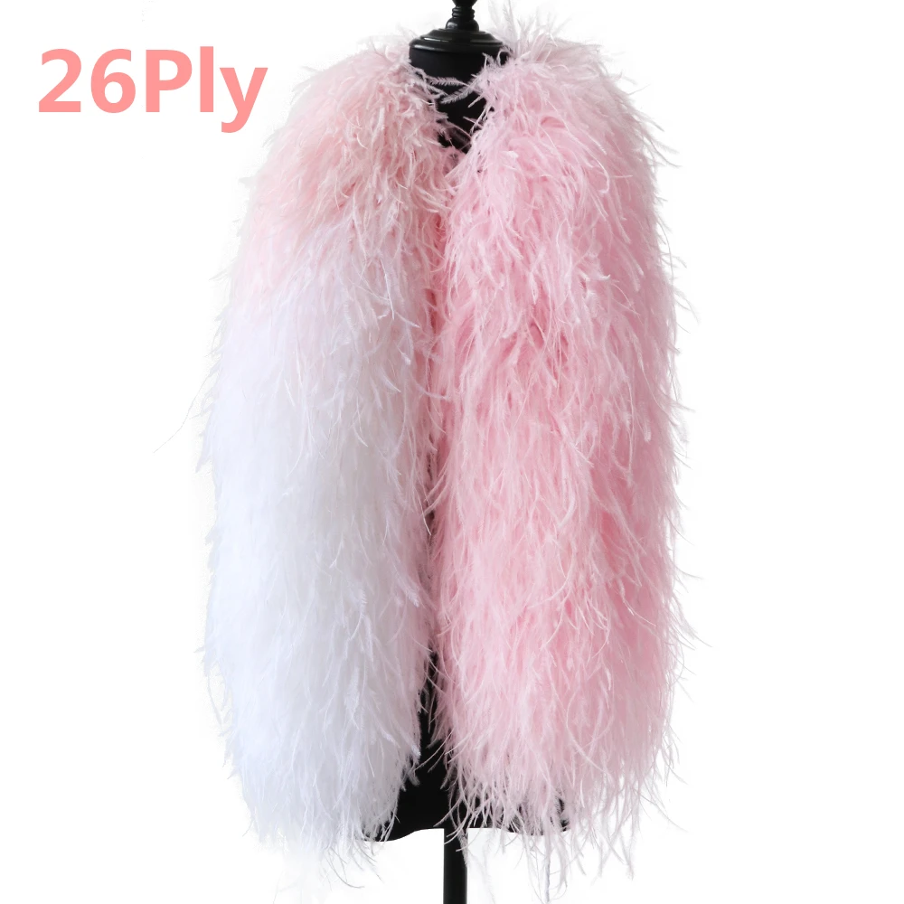 

0.5 1 1.5 2 3 Meters Trim Natural Ostrich Feather Boa Shawl for Carnival Stage Clothing Sewing Decoration plumas Scarf Colored