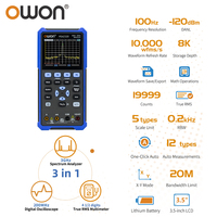 OWON HSA2307/HSA2310/HSA2320 Multifunction Handheld Spectrum Analyzer, 3-in-1 9kHz to 3GHz,2CH Digital Oscilloscope,True RMS Mul