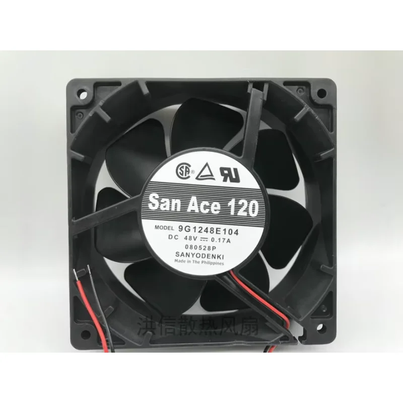 

Sanyo Denki 9G1248E104 DC 48V 0.17A 120x120x38mm 2-Wire Server Cooling Fan