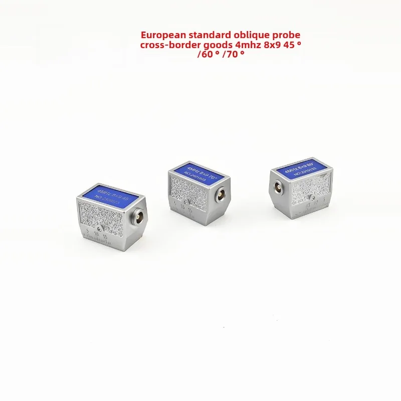 

European Standard Ultrasonic Flaw Detector Oblique Probe 2MHz8 × 9 45 ° 60 ° 70 ° Steel Structure Weld Non-destructive Testing
