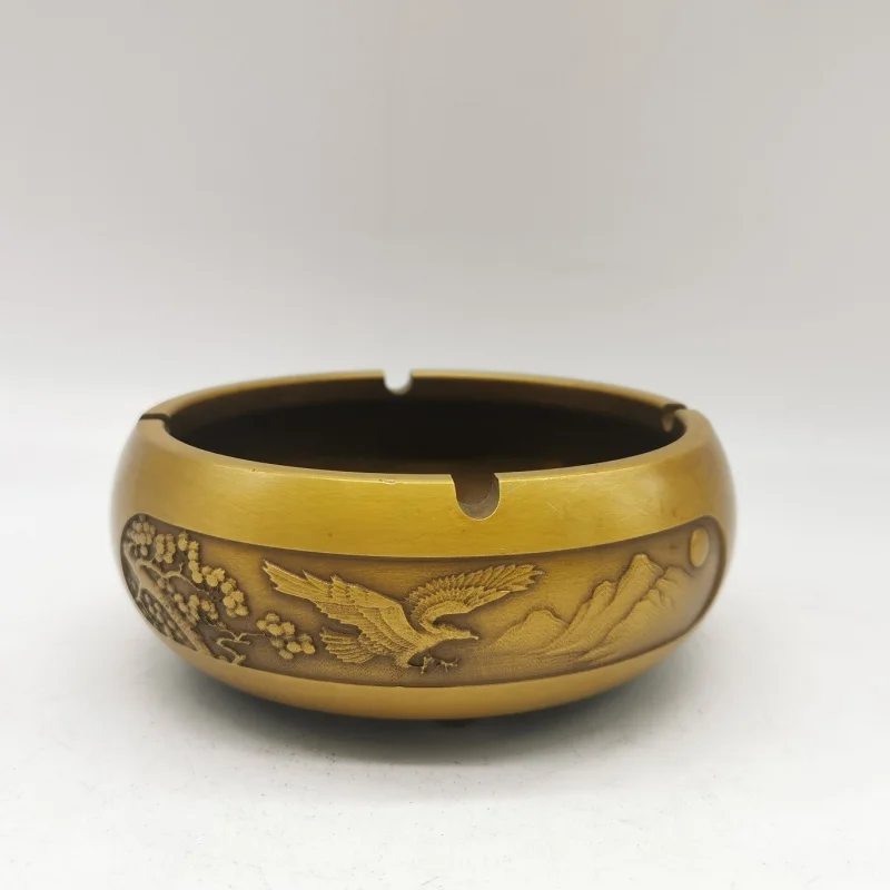 Bronze Collectibles, Brass Grandiose Ashtray, Copper Bowl, Old Object Collection, Home Decorations