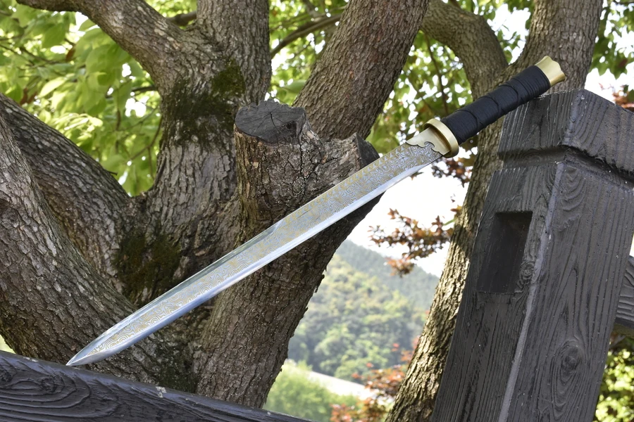 

75cm short sword katana wakizashi Ripple sword battle ready sharp katana fighting real steel outdoor sports weapon