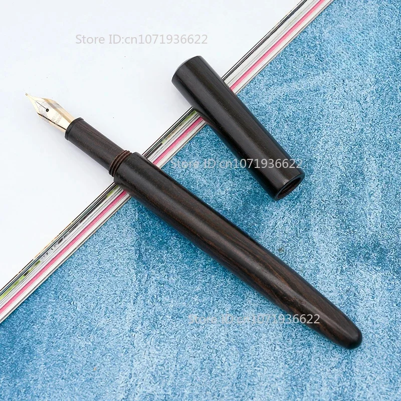 

Классическая винтажная перьевая ручка из цельного дерева, перо из сандалового дерева, 0,5 мм, с прямым наконечником, для студентов, для письма, бизнес-подарок, канцелярские принадлежности