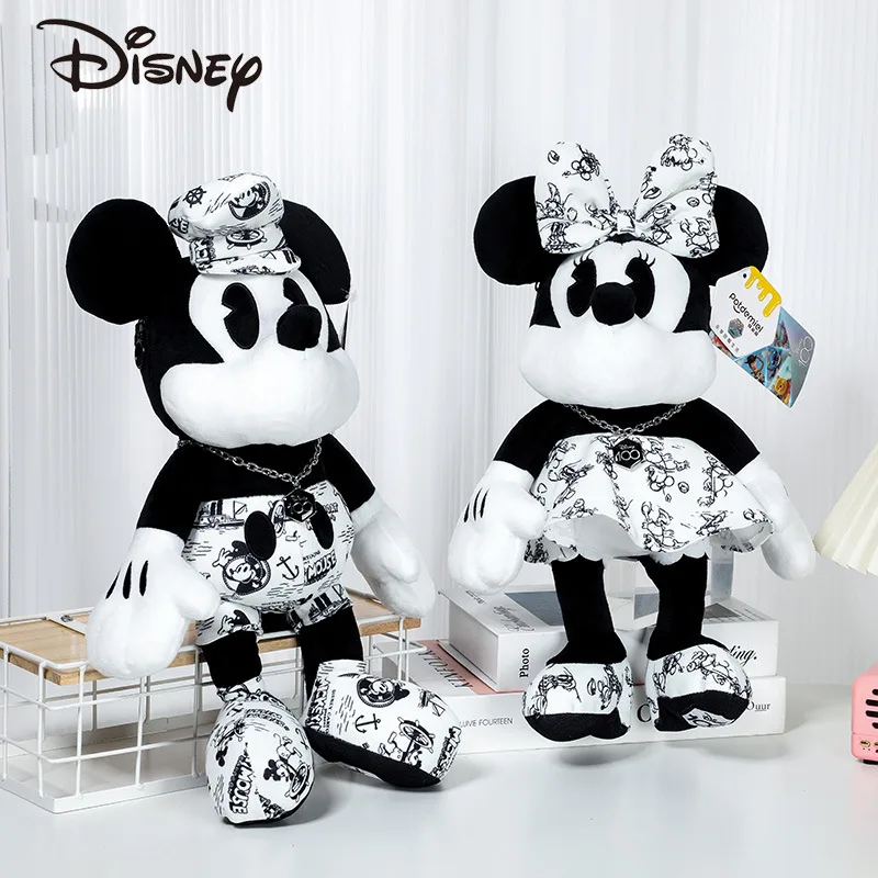 

Disney-authorized Mickey and Minnie 100th Anniversary Series Functional Plush Doll - Mickey Mouse Toy Collection Children's Gift