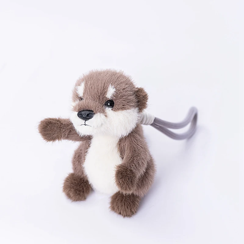 15cm 귀여운 수달 인형 펜던트 키체인 25/35CM 시뮬레이션 수달 인형 장난감 백팩 장식 어린이 생일 선물
