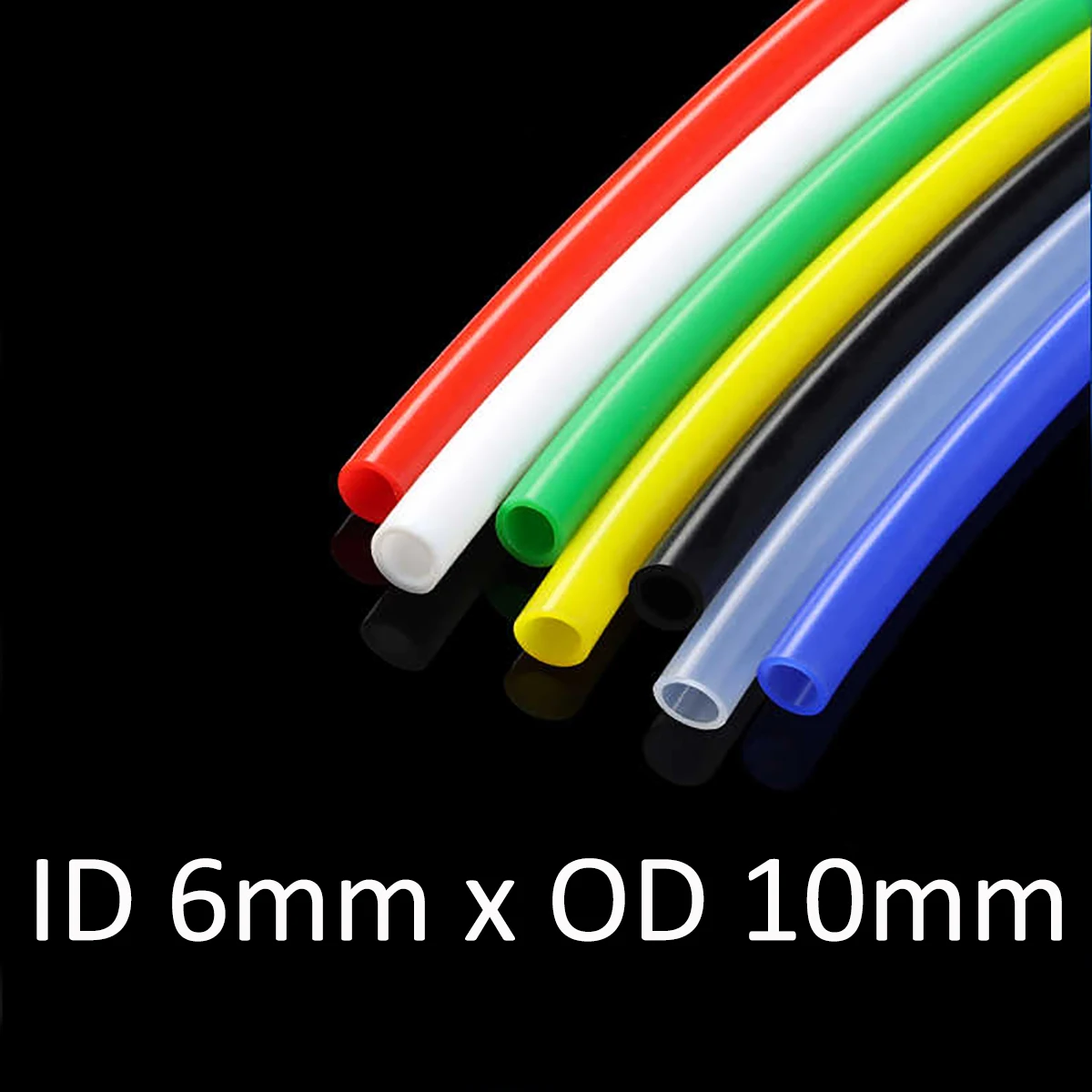 

Food Grade Silicone Tube Thick 2mm ID 6mmx OD 10mm Flexible Hose Soft High Temperature Pipe Yellow White Red Blue Green Black