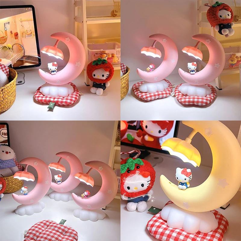 

Sanrio Hello Kitty студенческое общежитие лунный ночник персонажи аниме детская спальня изголовье кровати атмосфера ночник для сна