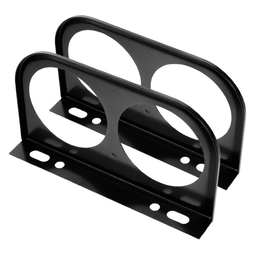 

2pcs Car Gauge Mount Universal Iron 2 Hole Dashboard Instrument For Automotive Monitoring Durable Easy Installation Secure Dual