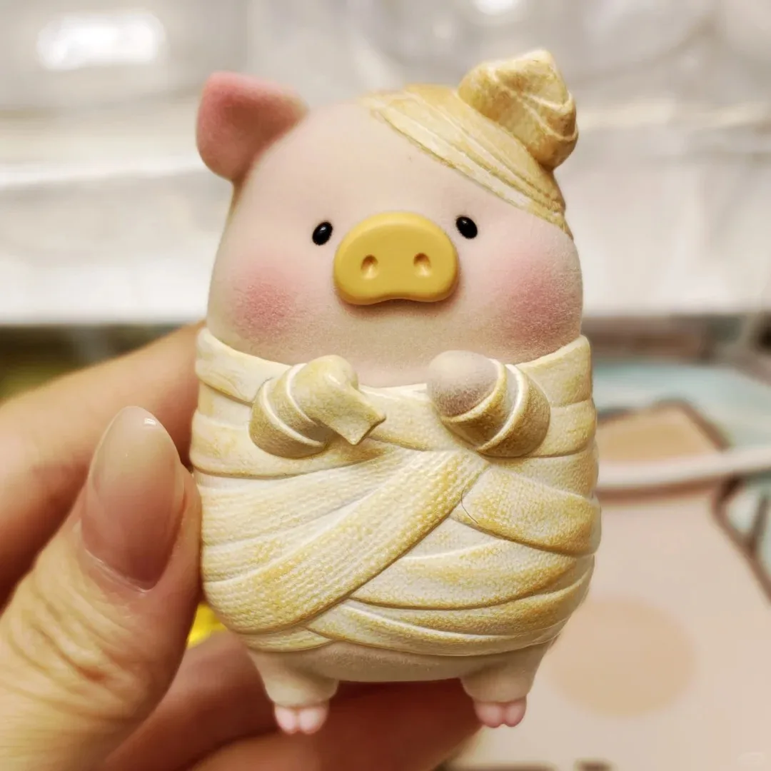 Lulu The Piggy Halluween Surprise CAN2 Serie Anime Action Figure Carino Incollaggio Camera delle bambole Decorazione del desktop Modello Giocattoli per le vacanze Regali