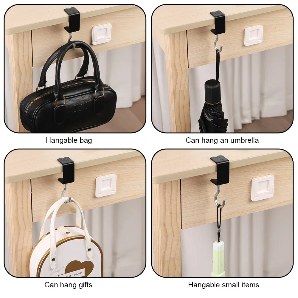 Adjustable Desktop Load Bearing Hook Universal Sturdy Iron Hook Practical Furnishing Hook Simple Fashion Portable Storage Rack