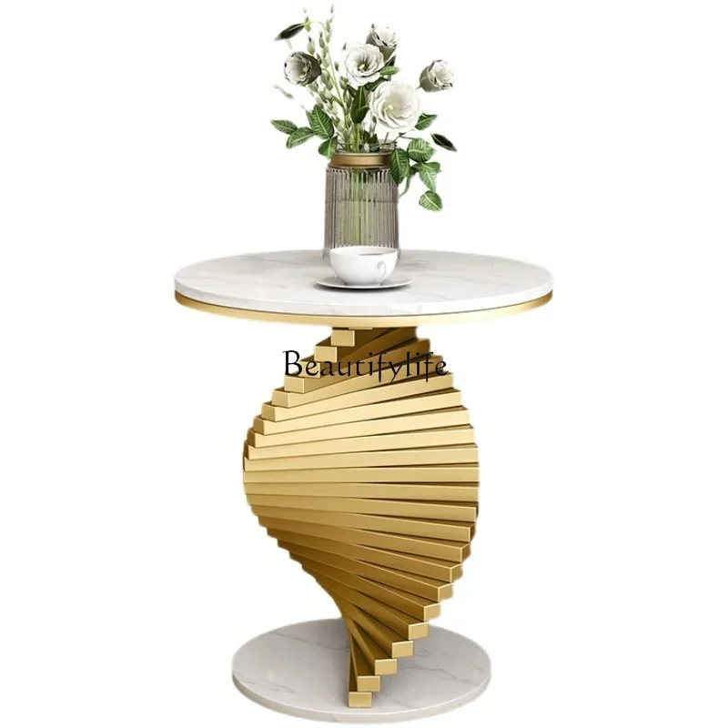 

FG26-*Italian light luxury marble edge table living room sofa creative balcony small coffee table