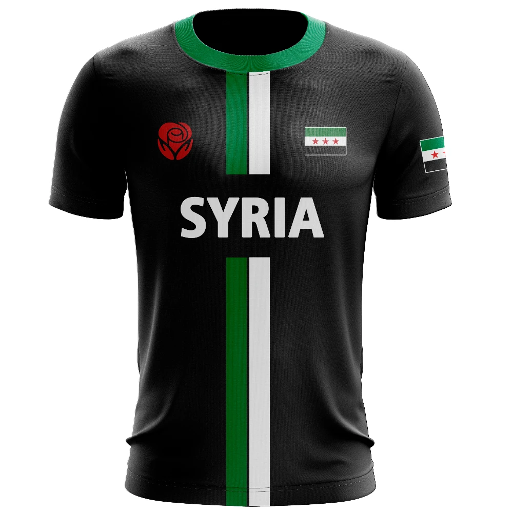 New Syria Football Jersey Men's Sports T-shirts Syrian Flag Street Oversized Tops Unisex Casual Graphic T-shirts Mens Gifts