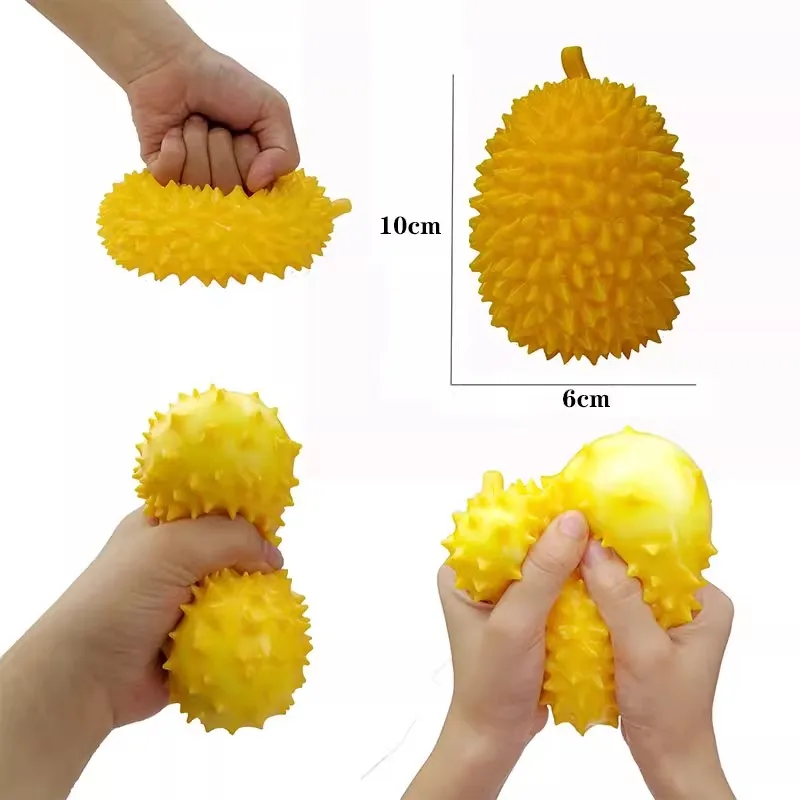 Novelty Light Transformation Simulation Durian Maltose Pinching Venting Fruit Pressure Ball Toy Funny Ornaments Creative Gifts