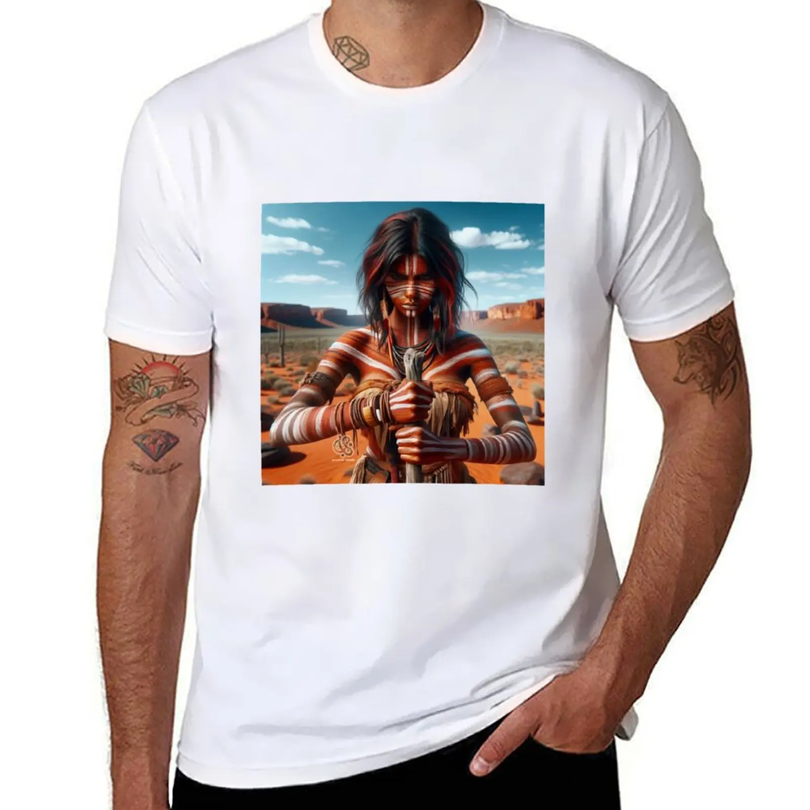 

Desert Warrior's Gaze T-Shirt man t shirts cotton t shirt custom print man tshirt T-shirt