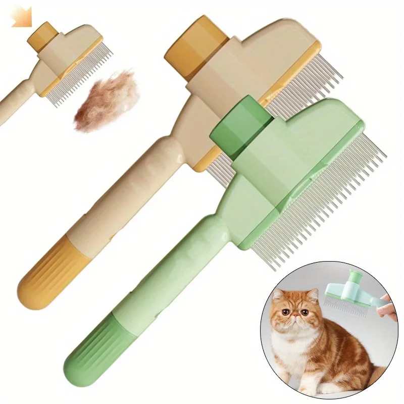 1 cepillo de masaje para el cuidado de gatos, peine para mascotas, cepillo profesional para quitar el pelo de mascotas con nudo abierto, peine duradero para gatitos, accesorios para mascotas