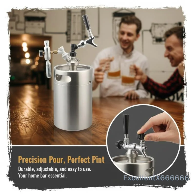 Beer Tap Faucet & Adjustable Faucet With Chrome Plating Beer Homebrewing Tap With Ball Lock