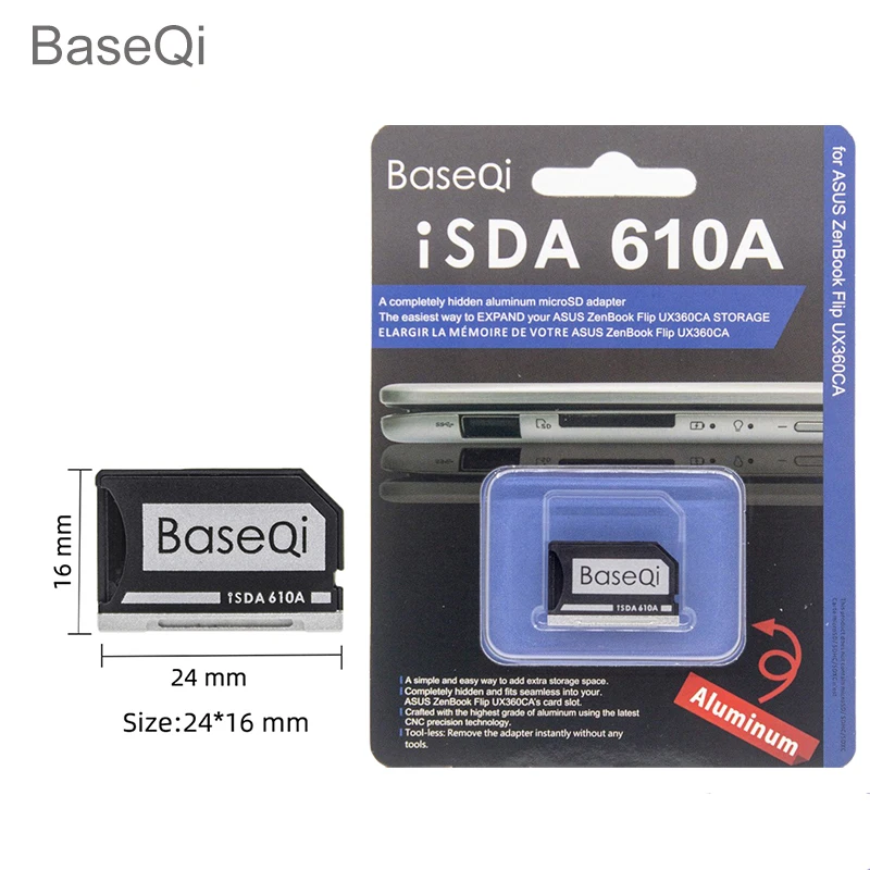 Baseqi original pour asus zenbook rx310/ux501/s4200u/asus eua versão ux31a mini cartão unidade micro sd adaptador 610a