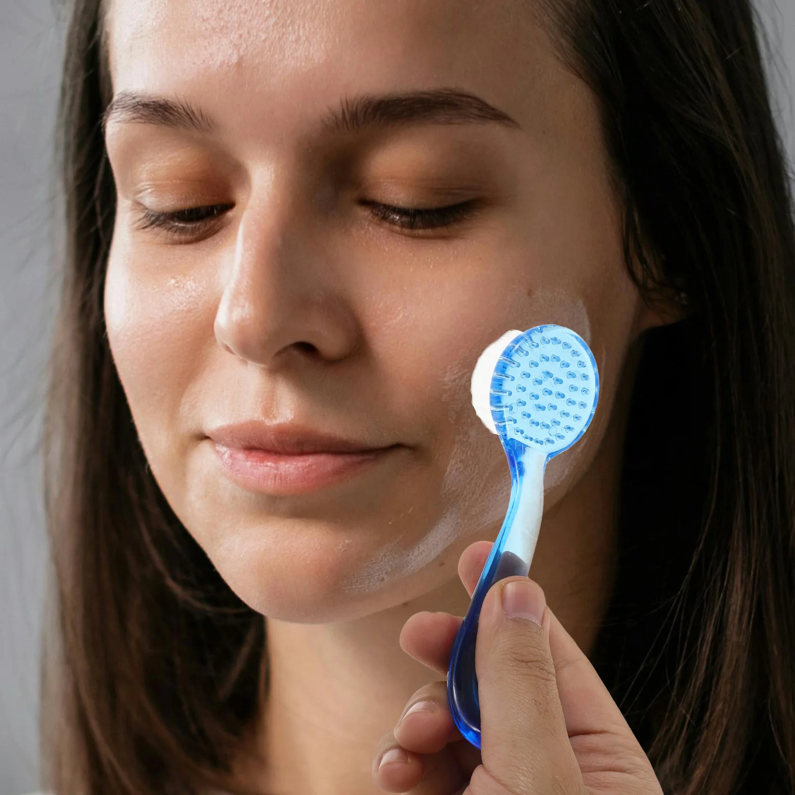 Livres de brosse pour le visage avec capuchon, poignée de récurage, nettoyeur d'ongles, 4 pièces