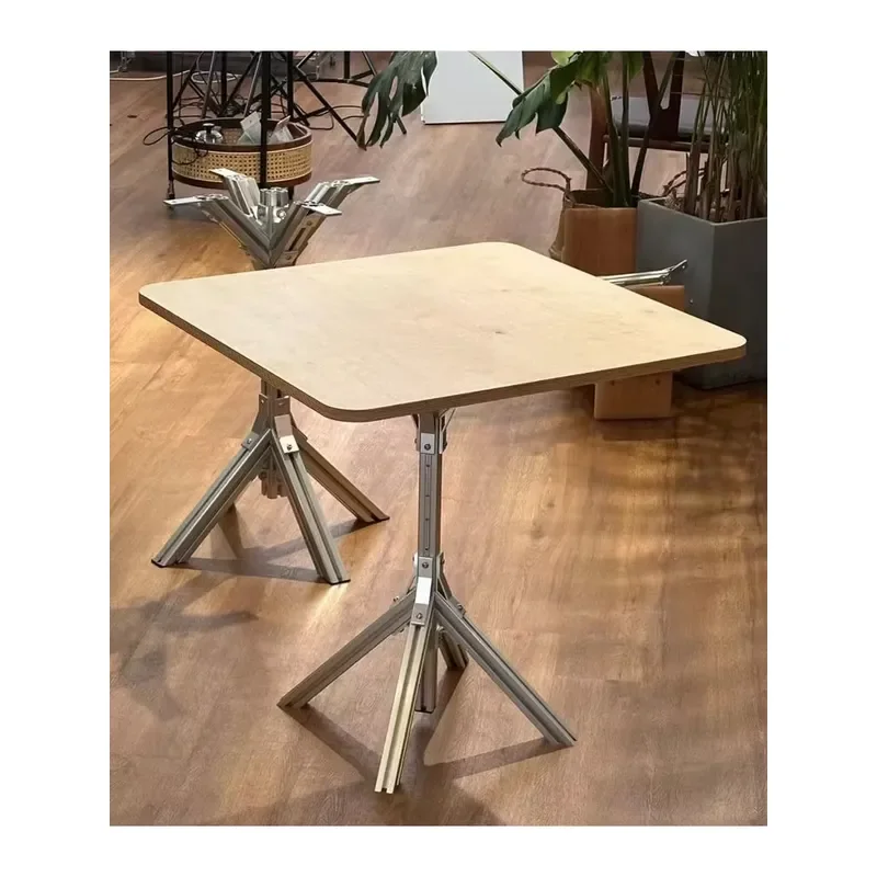 Bauhaus Modern Simplicity Small Apartment Coffee Table Aluminum Square Home Furniture for Bedroom Balcony Leisure Bar Use