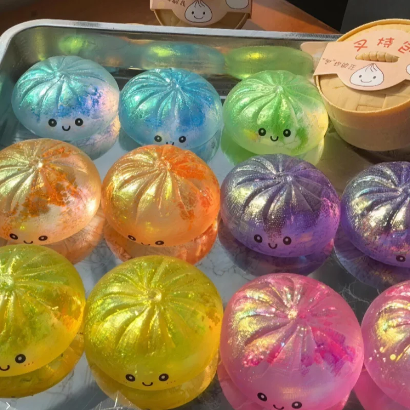Simulierter Riesen-Flash-Dumpling Squishy Knautschball mit Langsamer Rückfederung, Weicher Stressabbau-Ball für Büro, Heim-Dekoration, Geschenk für Kinder und Erwachsene