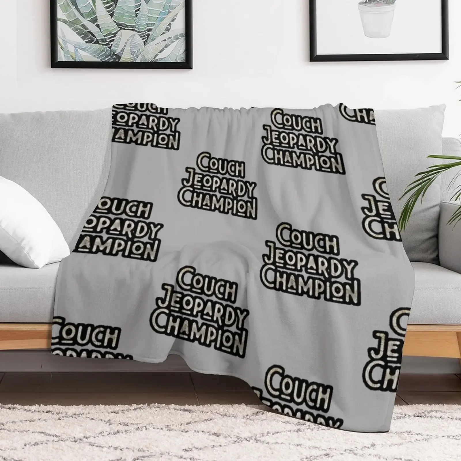 Funny alex trebek Couch Jeopardy Champion, gifts for holiday, gifts for friendship, gifts for moment. Throw Blanket