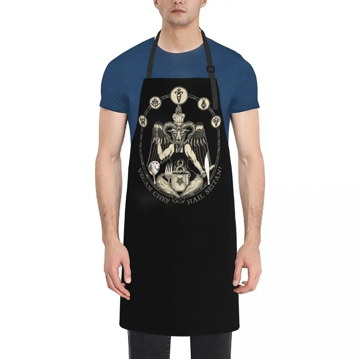 Vegan Chef Baphomet: Hail Seitan! Vegan Chef! Apron Sexy Woman Kitchens Apron