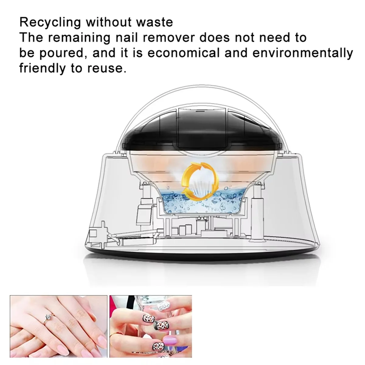 AT54 36w Steam Gel Gel Polishing Remover Electric Nail Enhancement Tools Suitable for Nail Salons EU Plug