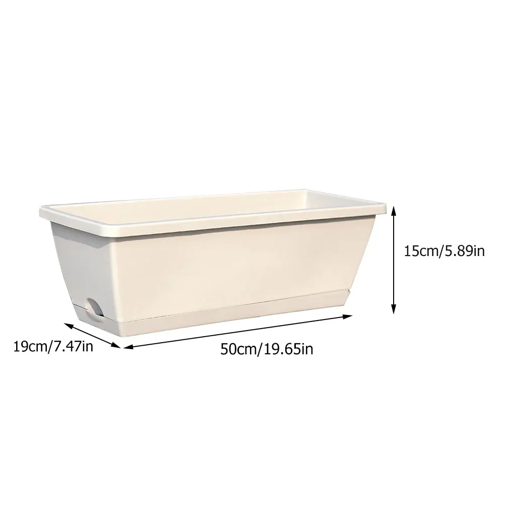 Household Flower Pot Growing Vegetables Flowers Planting Basin Convenient Resin Plant Pot Extra Large Rectangular Planting Pot