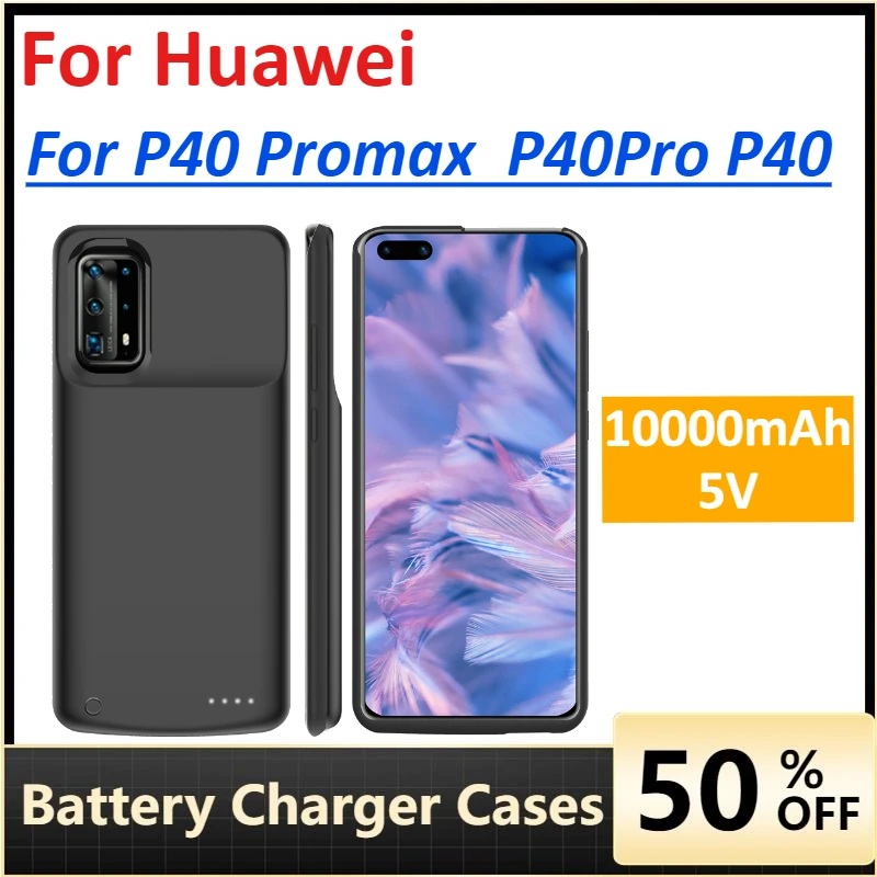 

Battery Charger Cases for Huawei P40 Promax P40Pro P40 10000mAh Power Bank Case Mobile Phone Accessories